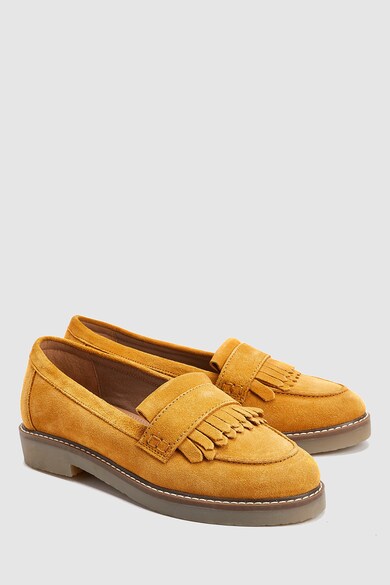 NEXT Pantofi loafer de piele intoarsa cu franjuri Femei