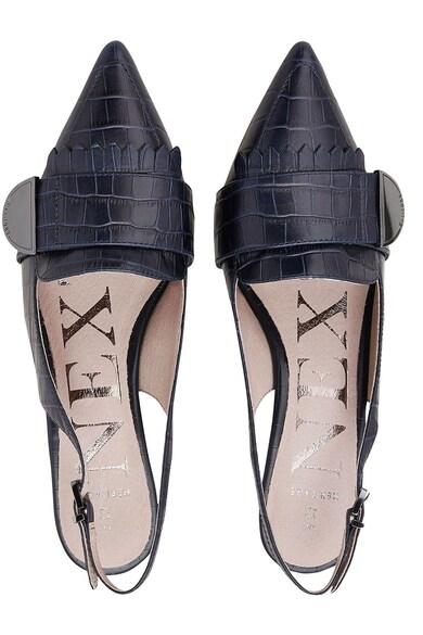 NEXT Pantofi slingback de piele cu model reptila Femei