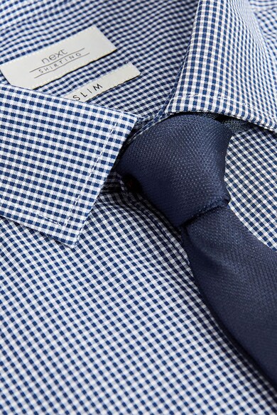 NEXT Комплект карирана риза и вратовръзка 596627 Мъже