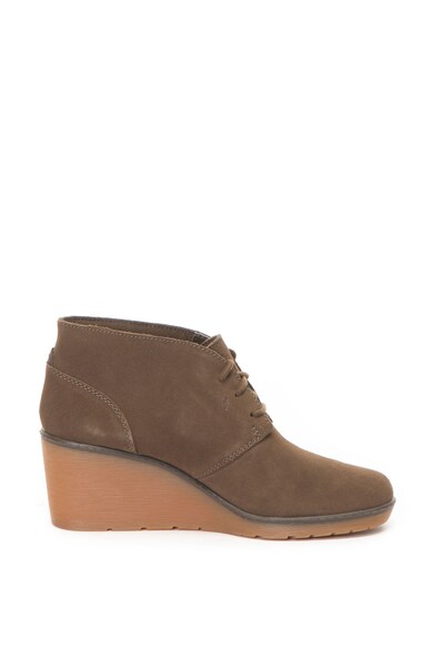 Clarks Ghete de piele intoarsa cu talpa wedge Hazen Charm Femei