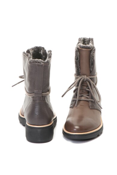 Clarks Ghete de piele cu captuseala cu aspect pufos Sharon Pearl Femei