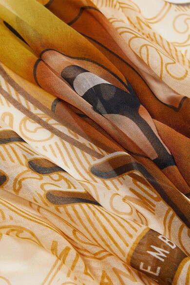 Moschino Modál és selyem anyagú grafikai mintás sál női