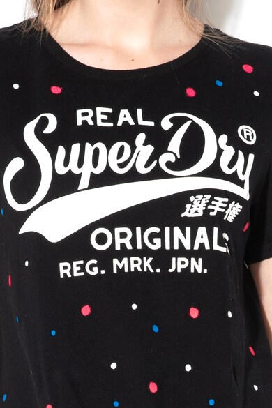 SUPERDRY Real Originals póló csomózott részlettel női