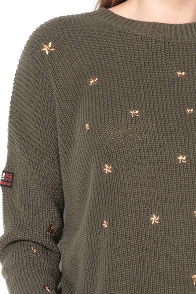 SUPERDRY Star Cascade kötött pulóver hímzett csillagokkal női