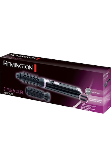 Remington Четка с топъл въздух  Style & Curl , 400W, 2 степени на температура, 2 аксесоара, Черна Жени