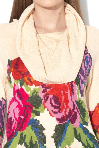 DESIGUAL Pulover cu guler drapat Rosa Femei