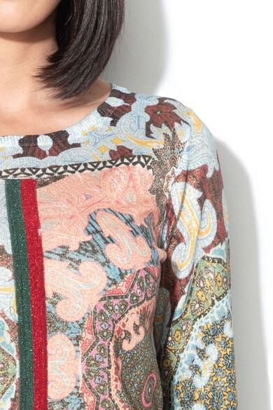 DESIGUAL Karenina absztrakt mintás dzsörzé pulóver női