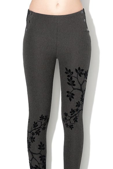 DESIGUAL Darling texturált leggings hímzésekkel női