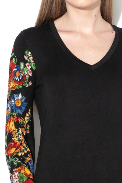 DESIGUAL Bluza din tricot fin cu imprimeu floral Claudina Femei