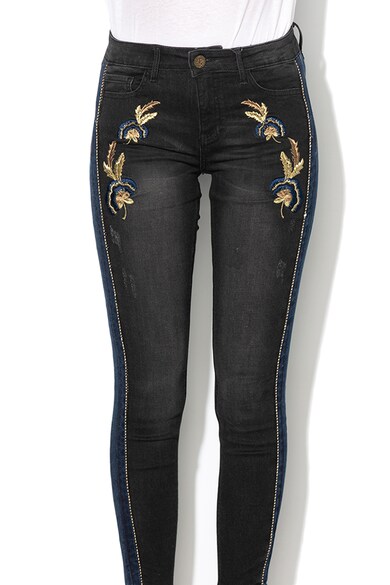 DESIGUAL Blugi skinny cu detalii brodate Lorena Femei