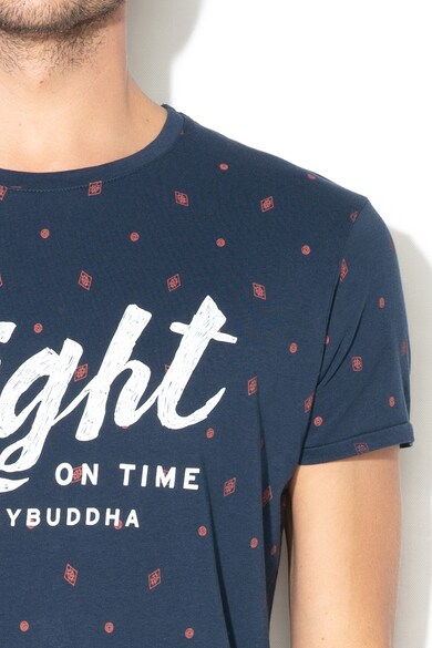 Funky Buddha Tricou cu imprimeu text si geometric Barbati