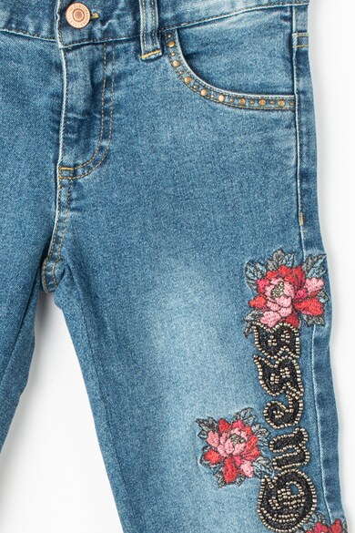 GUESS JEANS Blugi super skinny cu broderii florale Fete