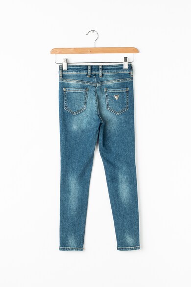 GUESS JEANS Mosott hatású skinny farmernadrág Lány