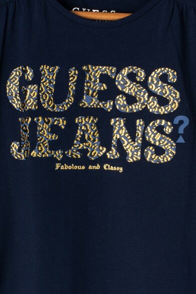 GUESS JEANS Szövegmintás póló logóval Lány