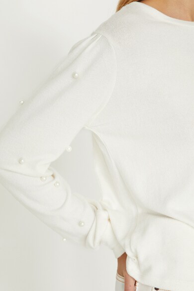 KOTON Pulover din tricot fin cu aplicatii de perle sintetice Femei