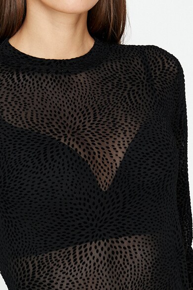 KOTON Bluza transparenta cu detalii catifelate Femei