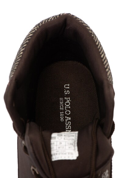 U.S. Polo Assn. Pantofi sport mid-high de piele ecologica si material textil Ulisse Barbati
