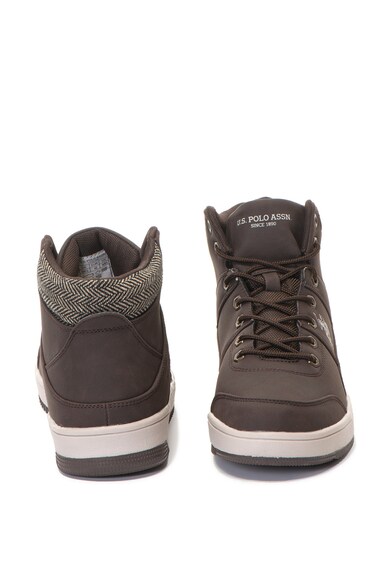 U.S. Polo Assn. Pantofi sport mid-high de piele ecologica si material textil Ulisse Barbati