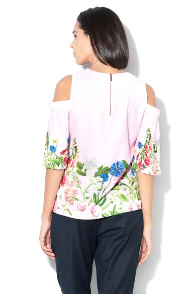 Ted Baker Bluza cu decupaje pe umeri si model floral Beyaa Femei