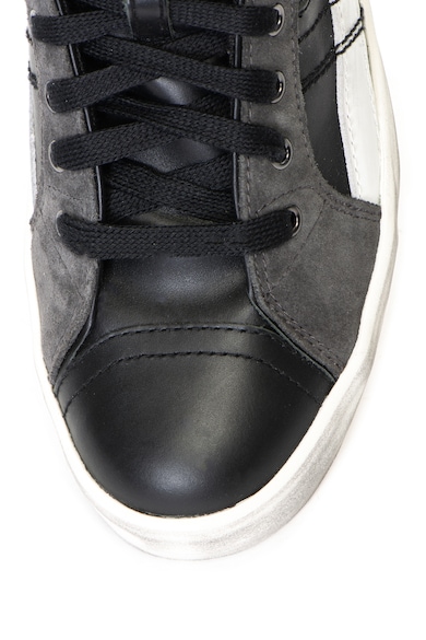 Diesel Pantofi sport mid-high de piele, cu aspect uzat Velows Barbati