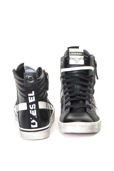 Diesel Pantofi sport mid-high de piele, cu aspect uzat Velows Barbati