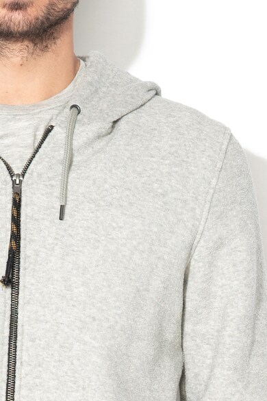 Jack & Jones Hanorac din material terry cu fermoar si captuseala de fleece Bill Barbati