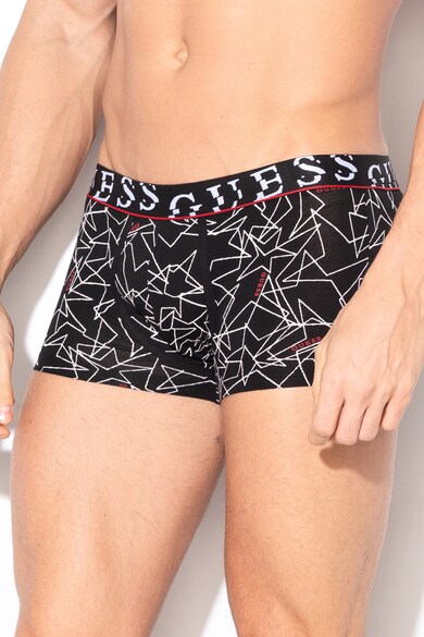 GUESS Set de boxeri cu model geometric si logo - 2 perechi Barbati