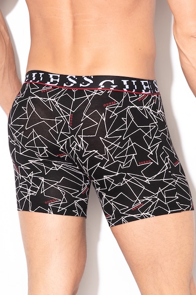 GUESS Set de boxeri cu model geometric si logo - 2 perechi Barbati