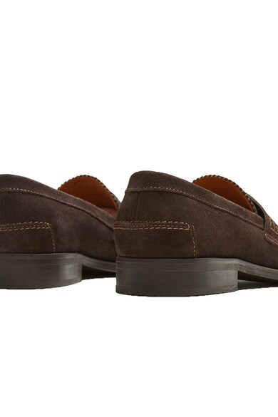 Mango Pantofi loafer Penny de piele intoarsa Caspe Barbati