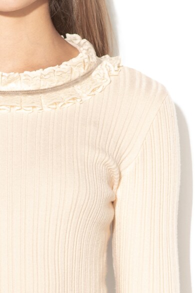 Silvian Heach Collection Peniscola bordázott pulóver csipkés részletekkel női