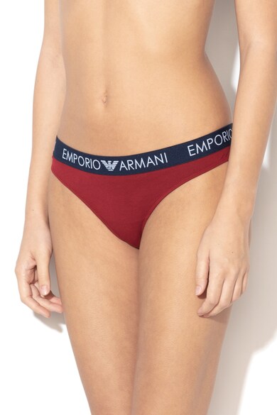 Emporio Armani Underwear Set de chiloti brazilieni cu banda in talie cu logo - 2 perechi Femei