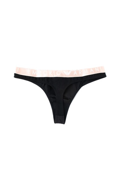 Emporio Armani Underwear Chiloti tanga cu insertii de plasa Femei