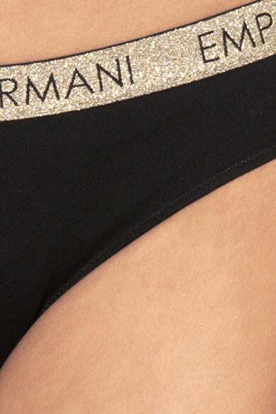 Emporio Armani Underwear Chiloti cu banda in talie, cu logo stralucitor Femei