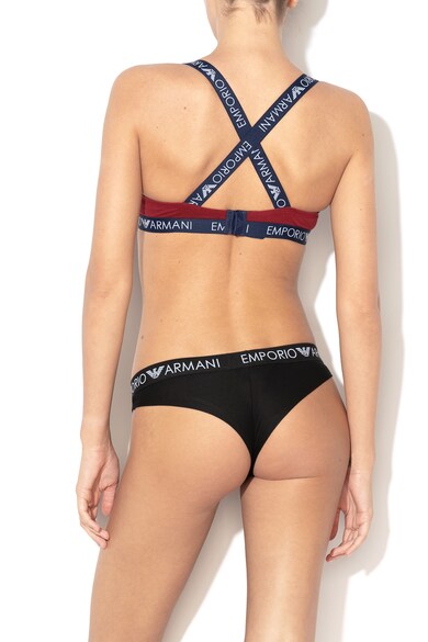 Emporio Armani Underwear Set de chiloti brazilieni cu banda in talie cu logo - 2 perechi Femei