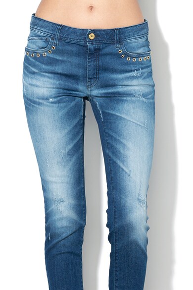 JUST CAVALLI Blugi skinny cu anouri metalice Femei