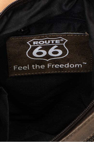 Route 66 Geanta crossbody de piele ecologica si material textil Barbati