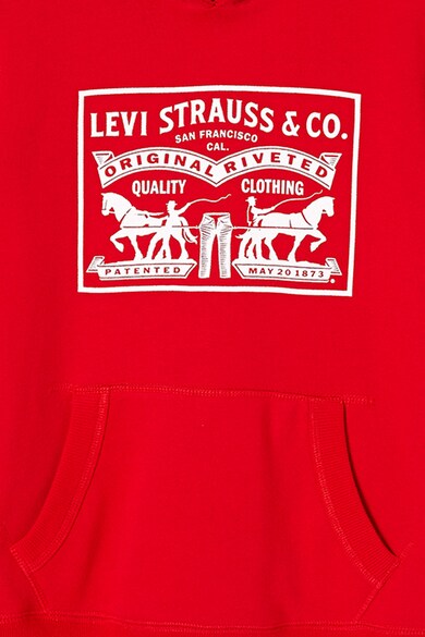 Levi's Kids Logómintás kapucnis felső kenguruzsebbel Fiú