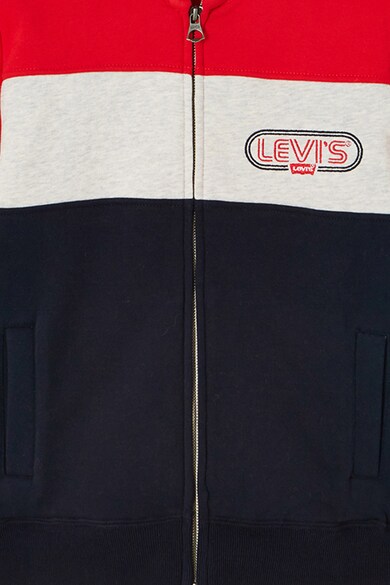 Levi's Kids Cipzáros kapucnis pulóver hímzett logóval Fiú