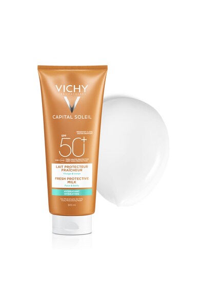 Vichy Lapte hidratant  CAPITAL SOLEIL pentru fata si corp SPF50, 300 ml Femei