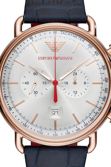 Emporio Armani Часовник Aviator с кожена каишка Мъже