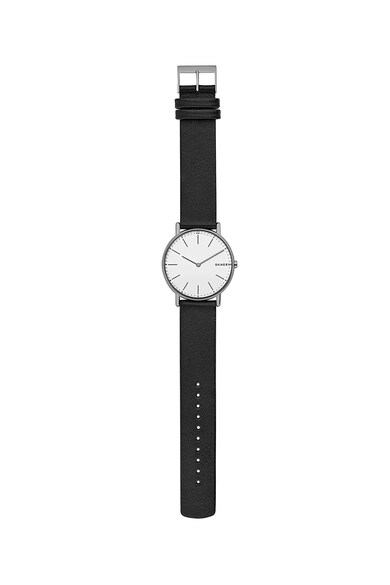 Skagen Ceas cu o curea de piele Signatur Barbati