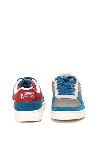 Pepe Jeans London Kids, Pantofi sport din material textil si piele intoarsa Brompton Baieti