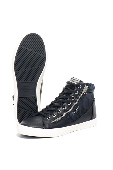 Pepe Jeans London Pantofi sport mid-high, de piele ecologica si material textil Marton Barbati