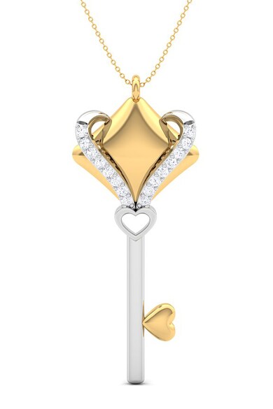 Dhamont Pandantiv de aur decorat cu 16 diamante Femei