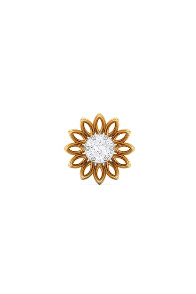 Dhamont Cercei cu tija, in forma de floare, decorati cu 14 diamante Femei
