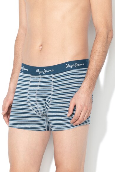 Pepe Jeans London Set de boxeri cu banda elastica in talie, cu logo Lucian - 2 perechi Barbati