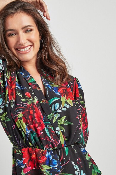 NEXT Bluza lejera cu decolteu cache-coeur si model floral Femei