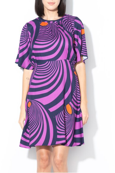 Closet LONDON Rochie cu imprimeu abstract si croiala in A Femei