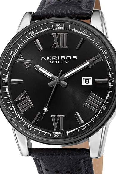 AKRIBOS XXIV Ceas rotund decorat cu cristale Barbati