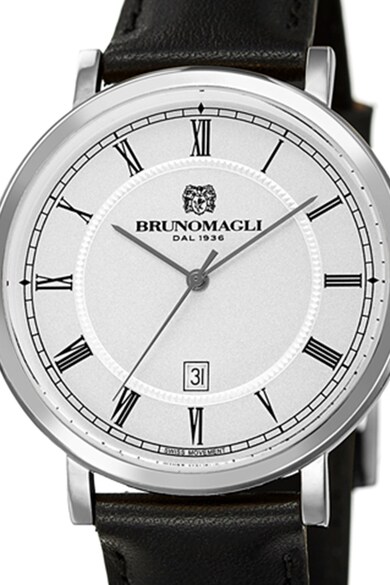 Bruno Magli Овален часовник с кожена каишка Мъже